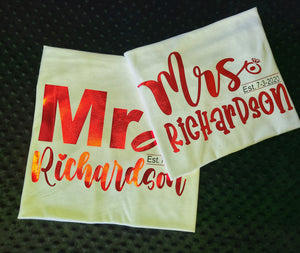 Mr & Mrs T shirts